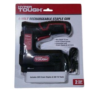 Hyper Tough 4 Volt Rechargeable Cordless Staple Gun